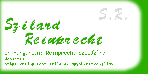 szilard reinprecht business card